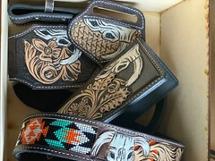 Unisex chinseled western belt 