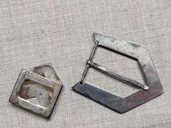 vintage 2PC belt buckle set ARROWHEAD cowboy WESTERN native american indian