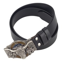 Tauren Ancient Silver Belt Buckle Metal Smooth Buckle 4.0 Cowboy for Men