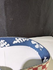 VANS OFF THE WALL BELT & BUCKLE RED CHECK BLUE FLORAL DESIGN