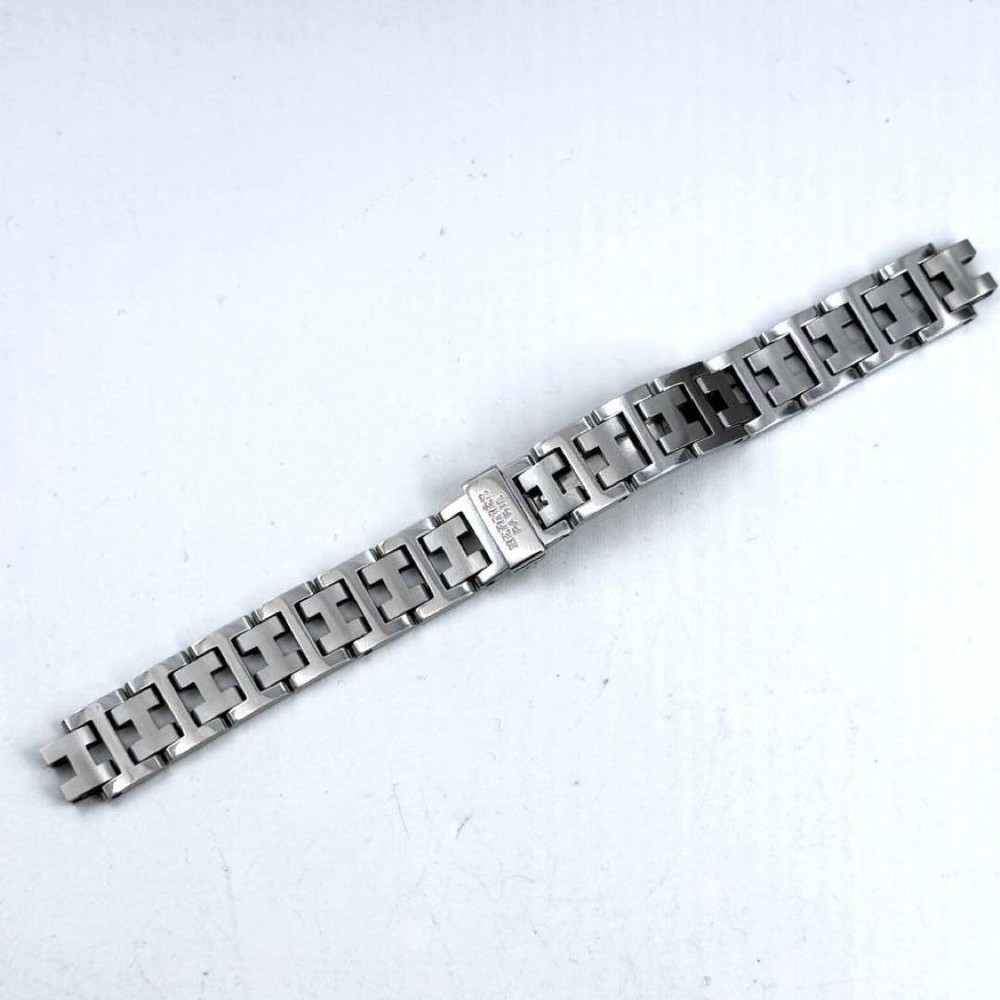Hermes Clipperh Band Watch Silver D Buckle