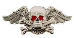 Skull Belt Buckle Men Flaming Blaze Flame Flying Halloween Costume Party Fashion