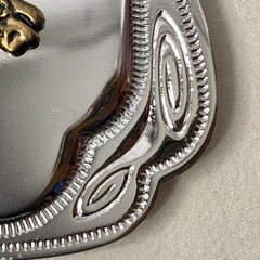 Bronze Horse And Horseshoe Embossed Silver Tone Belt Buckle Western