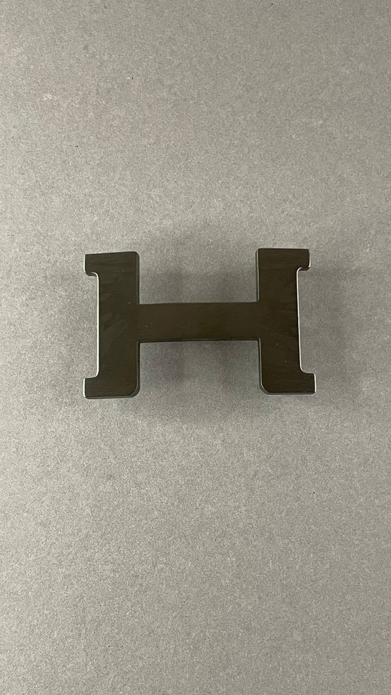 Glossy Black H Buckle 40mm 1.5` Black Hardware Belt Buckle