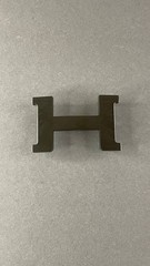 Glossy Black H Buckle 40mm 1.5` Black Hardware Belt Buckle