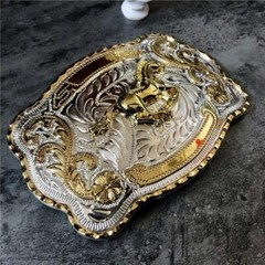 Rock Bull Ride Long Rodeo Huge Rodeo Big Cowboy Texas Western Shine Belt Buckle