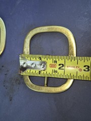 Lot of 21 (x9)CHROME FINISH & (x12)SOLID BRASS BELT BUCKLES FITS 1 »-1.25 »Belt