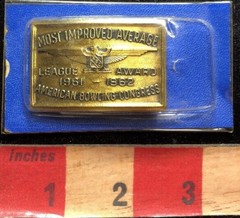 VTG BOWLING BELT BUCKLE 1961-1962 In Package ABC BOWLING MOST IMPROVED AVERAGE