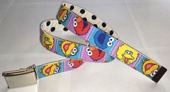 Sesame Street Belt Elmo Big Bird Cookie Monster Zoe Buckle cartoon character NEW