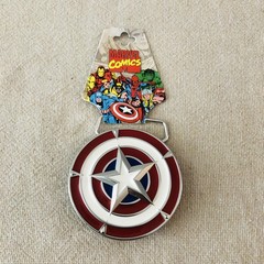 Marvel Comics Captain America Shield Metal Belt Buckle Vintage 1990s