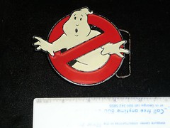 GHOST BUSTERS BELT BUCKLE GLOWS IN THE DARK COOL!!