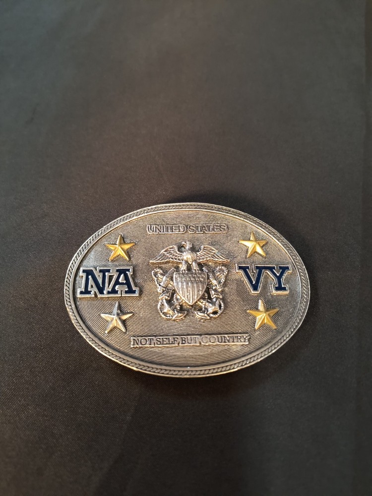 United States Navy Belt Buckle US Navy 2008 Metal Military NICE