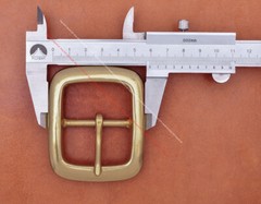 SOLID BRASS QUALITY HEAVY CENTER BAR LEATHERCRAFT BELT BUCKLE REPLACEMENT 42MM