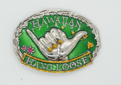 Hawaiian Islands Hang Loose Shaka Belt Buckle | American Silver Vintae Buckle