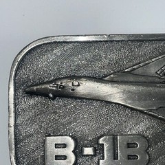 Rockwell Military B-1B Air Force Aircraft Belt Buckle 1983 Collector Series