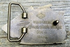 VTG Solid Brass Clipper Sailing Tall Ship Belt Buckle 1978 Baron Buckle Nice!!
