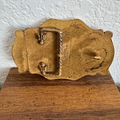 Vintage Grand Ole Opry Brass Belt Buckle Nashville Tennessee Raintree Buckles