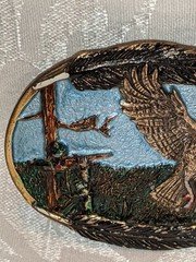 Vtg 1987 Duck Hunting Belt Buckle Made In The USA Great American Buckle Company