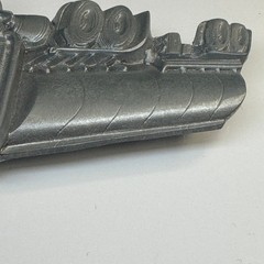 Tanker Truck Belt Buckle Pewter Tone Metal Made in Mexico Reissue