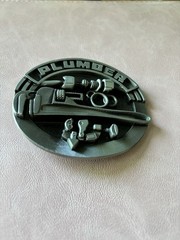 Plumber Belt Buckle Western Cowboy Native American