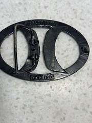 HURLEY Intl Clothing Co Vintage metal cut out logo Belt Buckle , Lead Free!