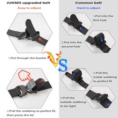 JUKMO Tactical Belt, Military Medium-for Waist 36&Prime;-42&Prime; (Length 49&Prime;), Black