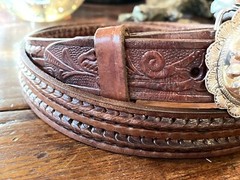 Navajo James Reid style Sterling Silver Turquoise Belt Buckle Set40-42-1.25🐂✅
