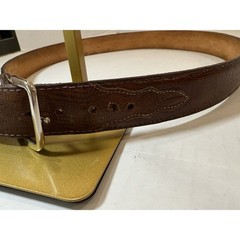 Belt 3-D DDD Belt 42 Brown Embossed Leather Tooled Western Cowhide Silver Buckle