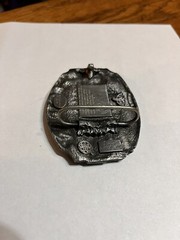 NICE PLUMBER BELT BUCKLE SOLID PEWTER WITH RED 1987 MADE IN USA SISKIYOU CO