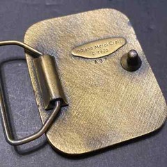 Bass Fishing 1976 Vintage Indiana Metal Craft Solid Belt Buckle