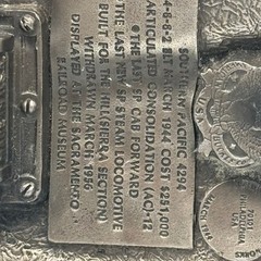 Vintage 1984 Southern Pacific AC-12 Cab Forward 4294 Railroad Belt Buckle H1284