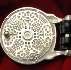 Belt buckle Sterling Silver  » BUTTERFLY MASK  » (Belt not included)