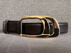 GUCCI Pre-Owned Vintage Gold Buckle Belt
