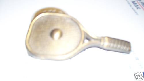 Brass belt buckle racket hand ball racquetball tennis