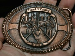2012 Heart of Zachary Cape Canaveral Energy Center Award Brass Tone Belt Buckle