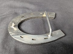 Vintage Horseshoe Belt Buckle Western Style Cast Metal Rustic Accessory Good