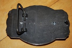 BELT BUCKLE WITH POLISHED STONE VINTAGE 1980&rsquo;S