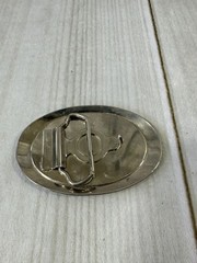 Bus Enamel belt buckle Blue White Transportation Drivers