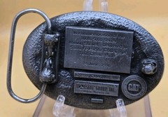 Vintage Caterpillar Mining Shovel Belt Buckle 3D Relief Designs Heavy Machines