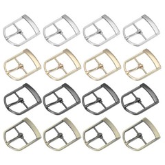 16Pcs 1&Prime; Single Prong Belt Buckle Roller Buckle Black/Silver/Light Gold/Brown