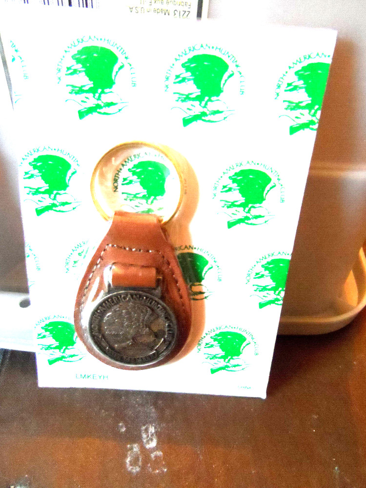 North American Hunting Club Life Member Leather KeyChain – NEW