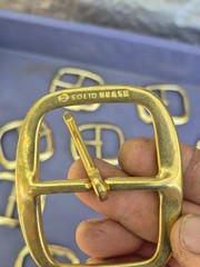 Lot of 21 (x9)CHROME FINISH & (x12)SOLID BRASS BELT BUCKLES FITS 1 »-1.25 »Belt