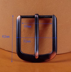 Solid Heavy Black Pin Single Prong Clip Replacement Belt Buckle For 1-1/2&Prime; Strap