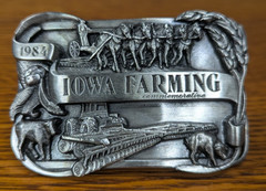 Vintage Iowa Farming 1984 Belt Buckle #702 Iowa Collectors Farming Belt Buckle