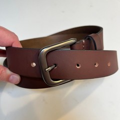 NWOT Timberland Men&rsquo;s Brown 100% Leather Belt Silver Buckle Size 40