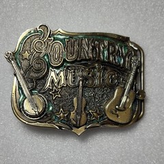 The Great American Buckle Co. Vintage 3pc Western Music Hunting Buckle Lot 3&Prime;