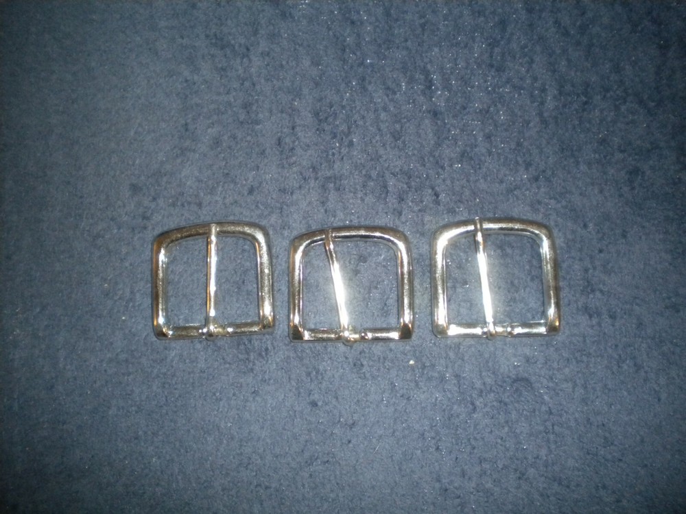 LOTS OF 3 SILVER COLOR REGULAR BUCKLE FOR 1 1/2 IN WIDE BELT