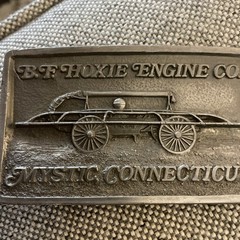 80S FIRE DEPARTMENT FIREFIGHTER TRUCK ENGINE BELT BUCKLE mystic Connecticut