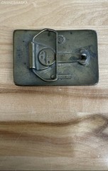 AJ Dezy vintage metal belt buckle commemorating South Dakota statehood