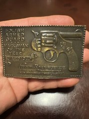 1947 POLISH ARMED GUARD MARKSMAN BELT BUCKLE TIFFANY STUDIO NY – Lewis Chicago